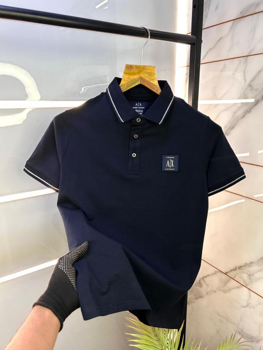 Arman_i Exchange Navy Polo Neck Premium Collar T-shirt F1459-NY