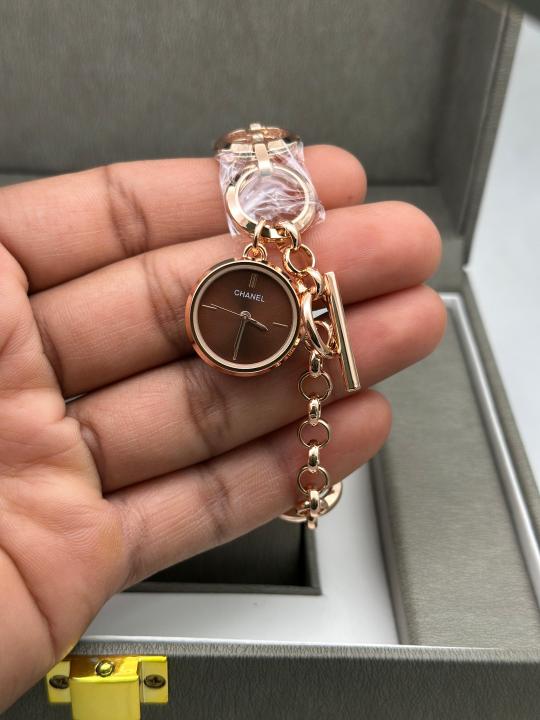 Chanel Round Rosegold Brown