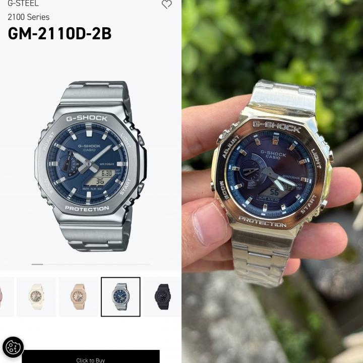 G-Shock GM-2100 Silver Blue