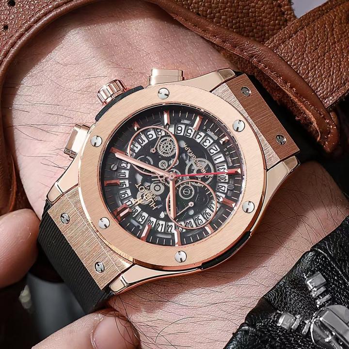 Hublot bigbang calander black rose gold