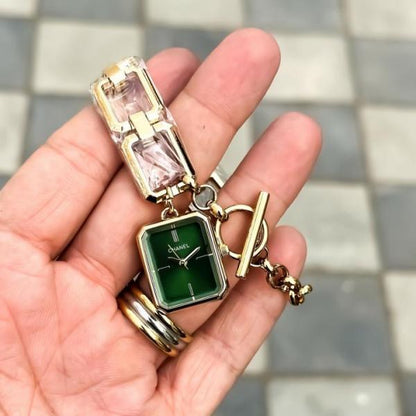 Chanel Square Dark Green