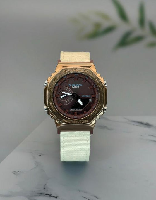 Gshock GM2100 Crème Brown Leather