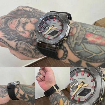 Gshock GM2100 Black Red Leather