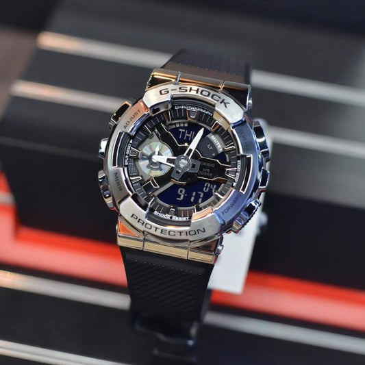 Gshock GM700G-9A Silver Black LeatherBelt