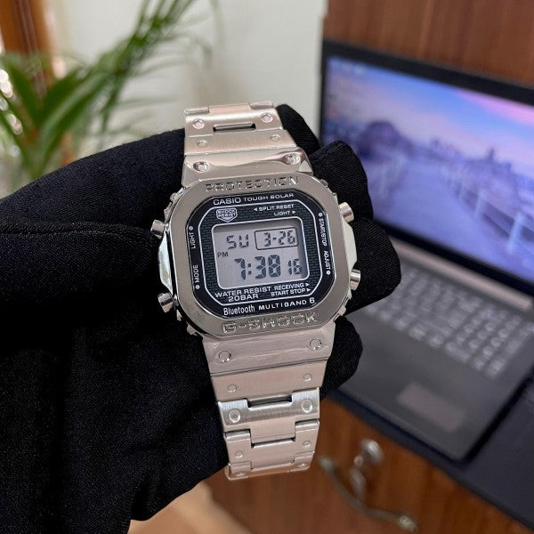 Gshock GMWB 5000 Full Silver ChainBelt