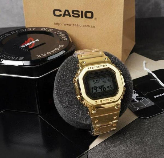 Gshock GMWB 5000 Gold Black ChainBelt
