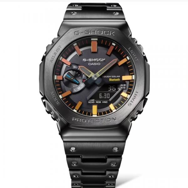 Gshock GM2100 Black Orange ChainBelt