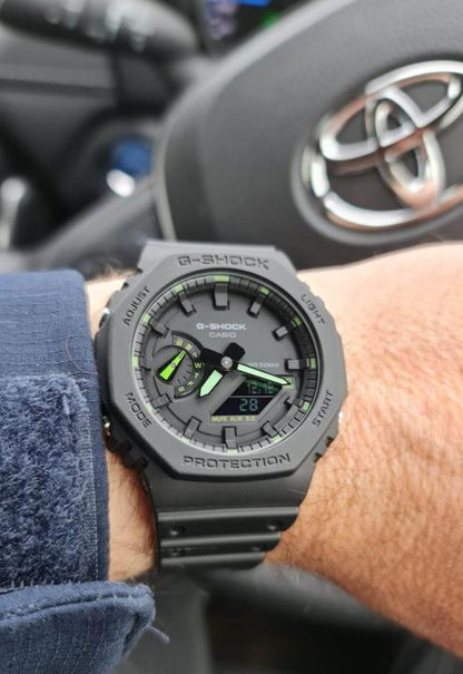 Gshock GM2100 Black Neon Leather