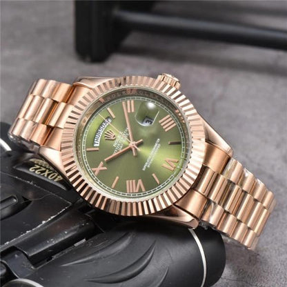 Rolex Day Date Rose Gold Green Dial
