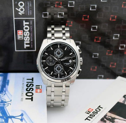 Tissot 1853 Courtier Watch Silver Black Chain Belt