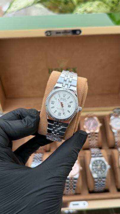 Rolex land dweller silver with white dial