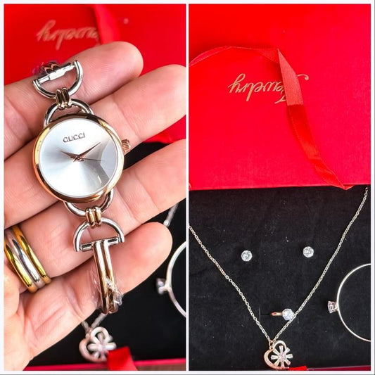 Valentine's Special Gucci with necklace and all accessories