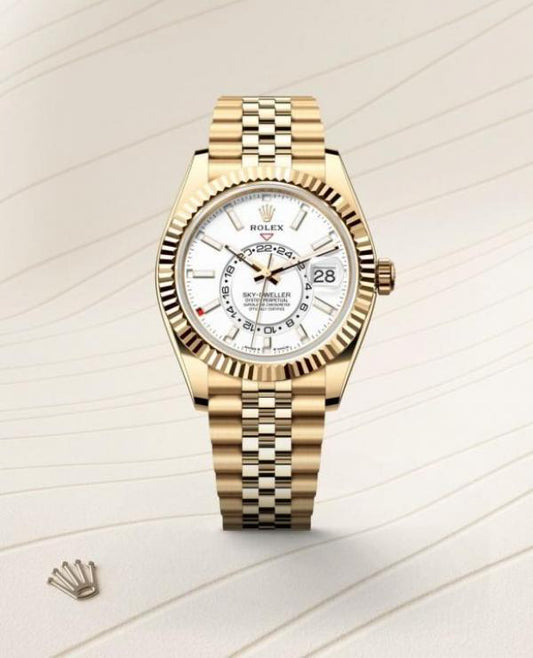 Rolex sky dweller gold silver