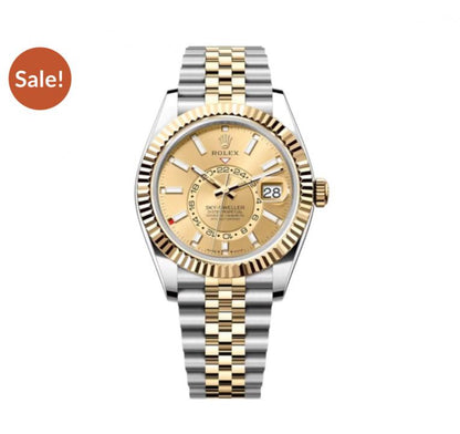 Rolex Sky dweller two tone silver gold