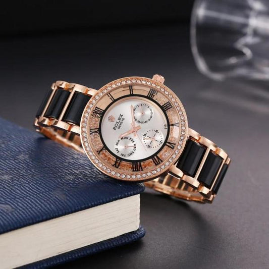 Rolex black white all chromo working