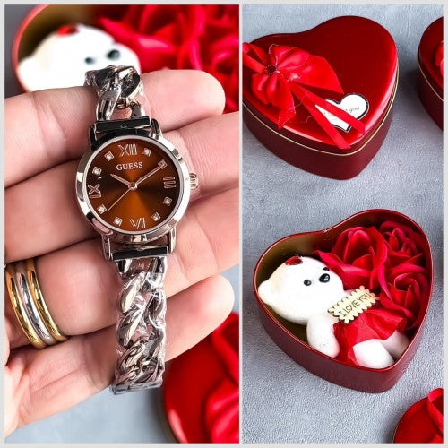 Valentine's Special Guess rose gold with gift box