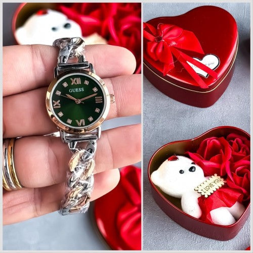 Valentine's Special Guess two tone Green with gift box