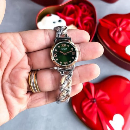 Valentine's Special Guess two tone Green with gift box