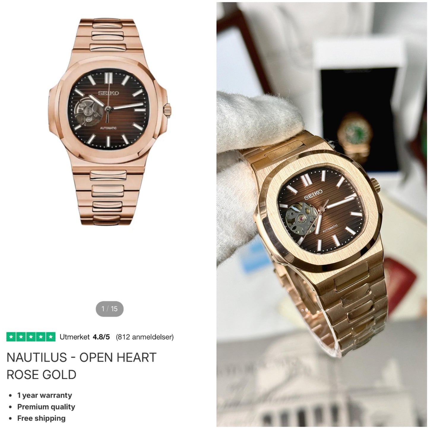 Seiko Automatic Chocolate brown