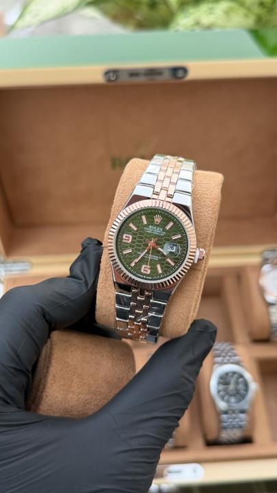 Rolex land dweller two tone Green dial