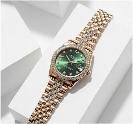 Rolex diamond rose gold with green dial